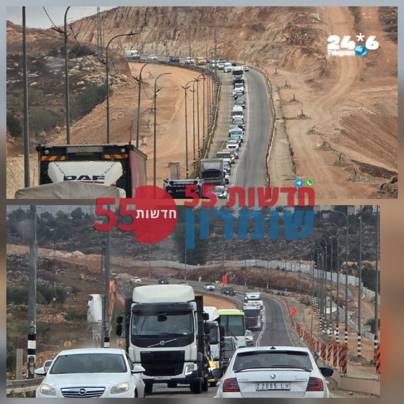 🇮🇱 כביש 60 לדרום: עומס כבד וחריג מתחיל מלפני עפרה ועד לצומת גבעת אסף בעקבות רמזור קצר.