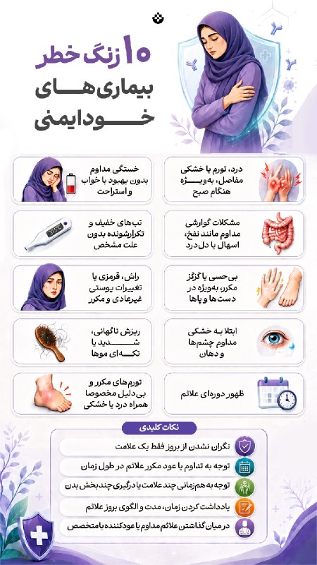 آخرین خبر قزوین: ♦️ ۱۰ زنگ خطر بیماری‌های خودایمنی ✅آخرین خبر قزوین🌐 @Qazvin_today
