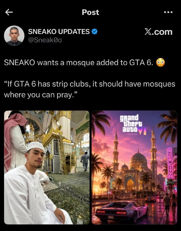 9gag 🖤: عقل یک استریمر 🤡 مسلمون:«چون در بازی استریپ‌کلاب هست باید مسجد هم باشه»@official9gagfa