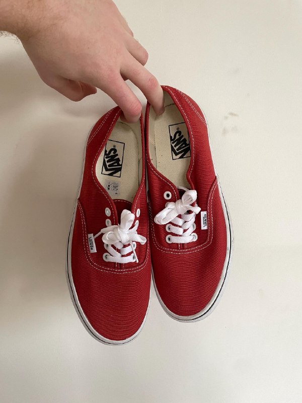 1) Vans кеды, Цвет красный, Размер 42, Состояние 9/10, 90 gel — фото 1