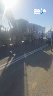 🇮🇱 תאונה קטלנית הבוקר בצומת הגדי בין אוטובוס לבאגר גלגלים.