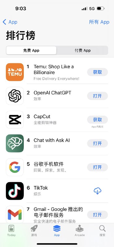 怎么 ChatGPT 冲了一天还是没打过 Temu 啊…