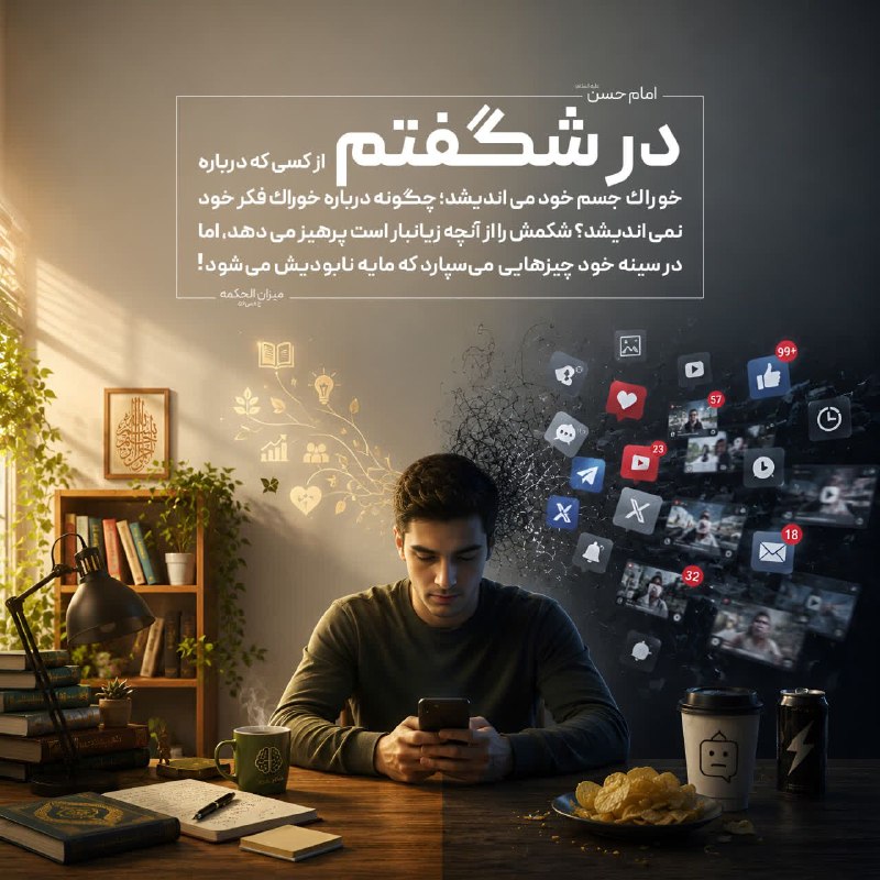 اصولگرا نیوز 🇮🇷: امام حسن عليه السلام: عَجَبٌ لِمَن يَتَفَكَّرُ في مَأكولِهِ كَيفَ لا يَتَفَكَّرُ في مَعقولِهِ، فيُجَنِّبَ بَطنَهُ ما يُؤ