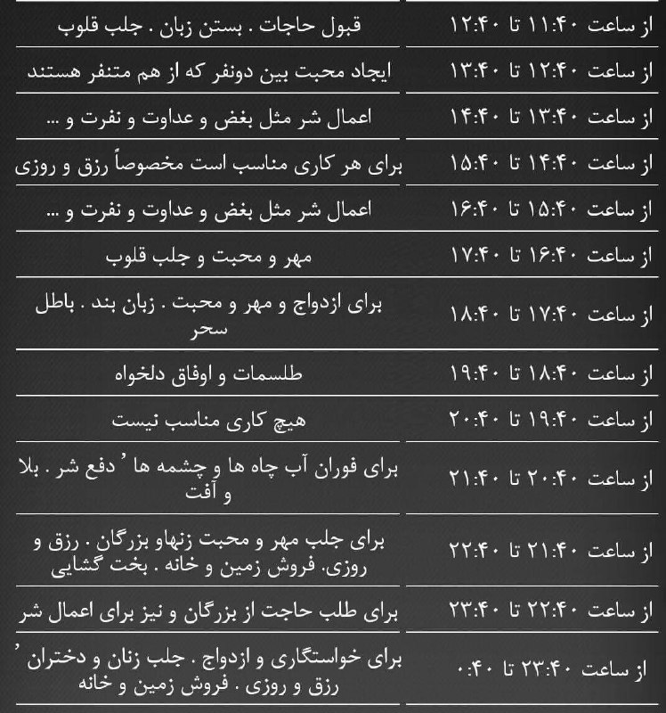تاروت رنگی: ساعات سعد و نحس یکشنبه🌈کانال تاروت رنگی @tarootrangiساعات سعد و نحس یکشنبه🌈کانال تاروت رنگی @tarootrangi