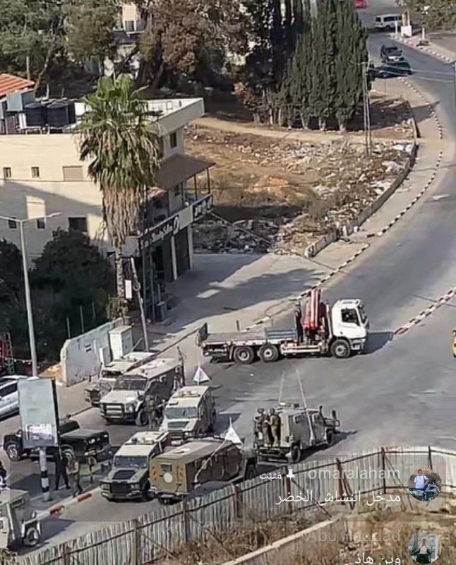 כוחות ישראל מתפרסים באזור נשאש בעיירה אל-ח'דר, דרומית לבית לחם.