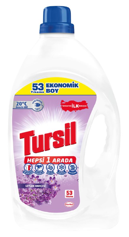 Tursil Komple Çözüm Leylak Bahçesi 53 Yıkama Sıvı Çamaşır Deterjanı Ekonomik Boy 1 x 3440 ml - 1 adet