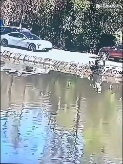 Электрокар Xiaomi SU7 уехал прямо в воду из-за включенной автоматической парковк