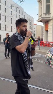 متظاهرون في برلين ينددون بالانتهاكات الإسرائيلية ضد الفلسطينيين