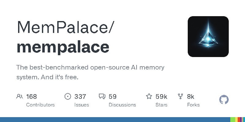 GitHub - MemPalace/mempalace: The best-benchmarked open-source AI memory system. And it's free.