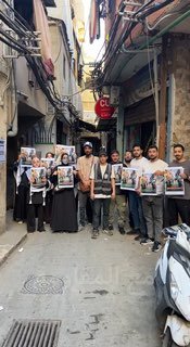 The youth of the Palestine International Center in the Burj al-Barajna camp commemorate the heroic "Al-Aqsa Flood" operation