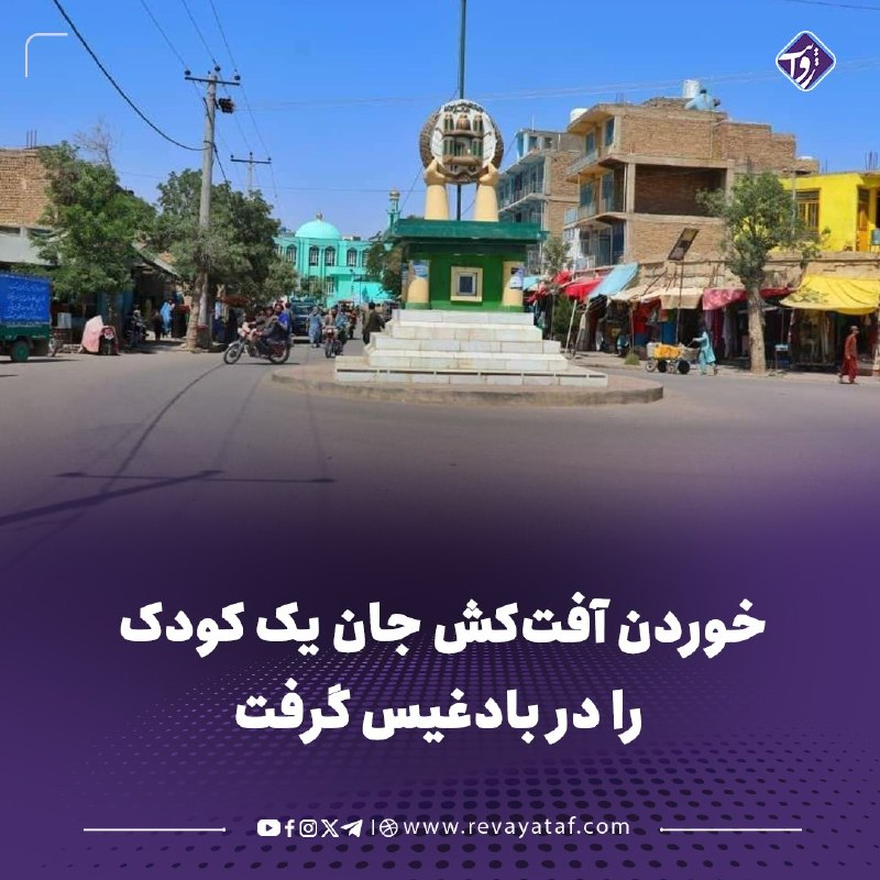 روایت revayataf: ◾️دو کودک دختر، هر دو زیر پنج سال و از اعضای یک خانواده، در پی خوردن آفتکش زراعتی در ولسوالی آبکمری ولایت بادغیس مسموم
