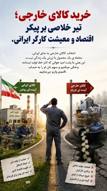 🚩 انصار کلیپ | ansarclip.ir: ❌ خرید کالای خارجی؛ تیر خلاصی بر پیکر اقتصاد و معیشت کارگر ایرانی🇮🇷 کانال و سایت «انصار کلیپ»@ansarclip_ir 🌐 ansarclip.i