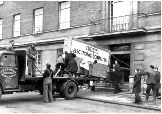 The first computer is delivered to the city treasury department on Bethel Street, UK, 1957.Time Machine | Historical Photo