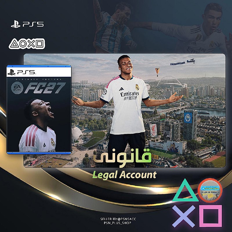 PLUS SHOP • GAMES • بازی • خرید پلاس • گیفت کارت • اکانت قانونی • ظرفیتی • اختصاصی • PS PLUS • FC 27 • LEGAL ACCOUNTS • GTA VI: #قانونی #Legal #غیر_اشتراکی #اختصاصی⚽️ EA SPORTS FC™ 27 ⚽️STANDARD + ULTIMATE EDITIONLegal with primary and lifetime war