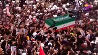ארון הקבורה של המנהיג שנהרג באדמת כרבלא המקודשת. חוסיין הוא דרכנו. קומו לאל, מסע הלוויה של המאה.
