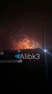 More scenes of explosions in Aleppo.