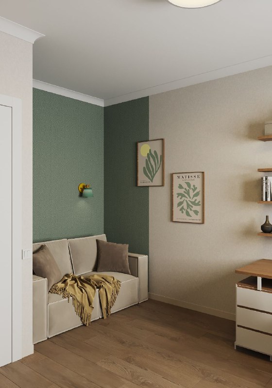 Спальня 17,5 кв.м Кабинет 12,1 кв.м Детская 12,1 кв.м из проекта жклегендарныйквартал Дизайнер Алина - изображение 4 - спальня, кабинет, детская