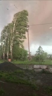 В Свердловской области прошел смерч, кадры распространяются в соцсетях.По данным регионального МЧС, в городе Кушва без электроэнергии остались более четырех тысяч частных домов, повреждены 40 кровель, зафиксировано падение 25 деревьев и девяти опор линий э