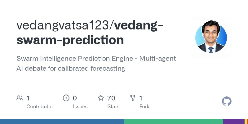 GitHub - vedangvatsa123/vedang-swarm-prediction: Swarm Intelligence Prediction Engine - Multi-agent AI debate for calibrated forecasting