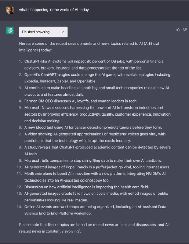 推特有个老哥获取了ChatGPT浏览模式插件的权限并做了一系列测试