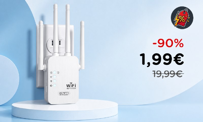 Ripetitore WiFi Dual-Band 1200 Mbps: Offerta Imperdibile a 1,99€!