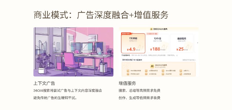 Gamma真的好美在研究产品，深度使用ing用来做了播客的PPT版本发现整个过程中的设置都好优雅最后生成的效果也很方便调整把文字导入到最后出终稿大约20分钟多包括移动端打开也会自动适配感兴趣可以看看：360AI搜索：国内增速第一背后的探索