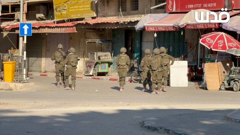 תמונות של פריסת כוחות הכיבוש בסביבת כיכר אל-זייד בג'נין