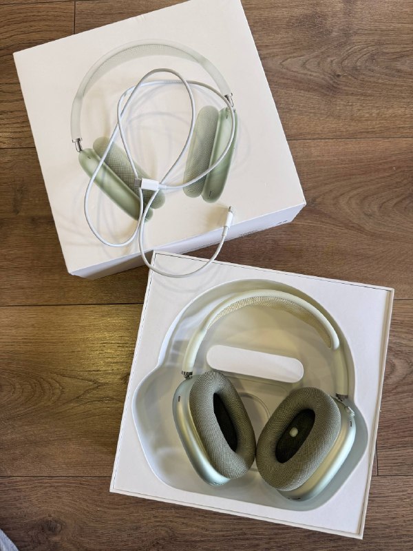 Наушники apple air pods Max. Оригинал. Амбушюры нужно поменять. Есть коробка и кабель. Чехла нет. — фото 1
