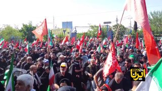 הקהל בטקס הפרידה מהמנהיג ההרוג בצד הצפוני של מוסלה, טהראן
