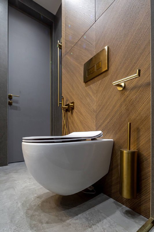Реализованный дизайн интерьера ванной. Современный стиль, жк Wellton Towers 112 м2. Роскошь в каждой детали Как тёмная палитра и благородные матери... - изображение 6 - wellton, towers, комфорта