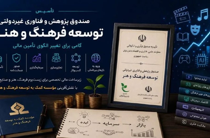 Digiato | دیجیاتو: 🔄با هدف حمایت از صنایع خلاق؛ صندوق توسعه اقتصاد فرهنگ و هنر تاسیس شد▪️ صندوق پژوهش و فناوری غیردولتی توسعه فرهنگ و هنر ب