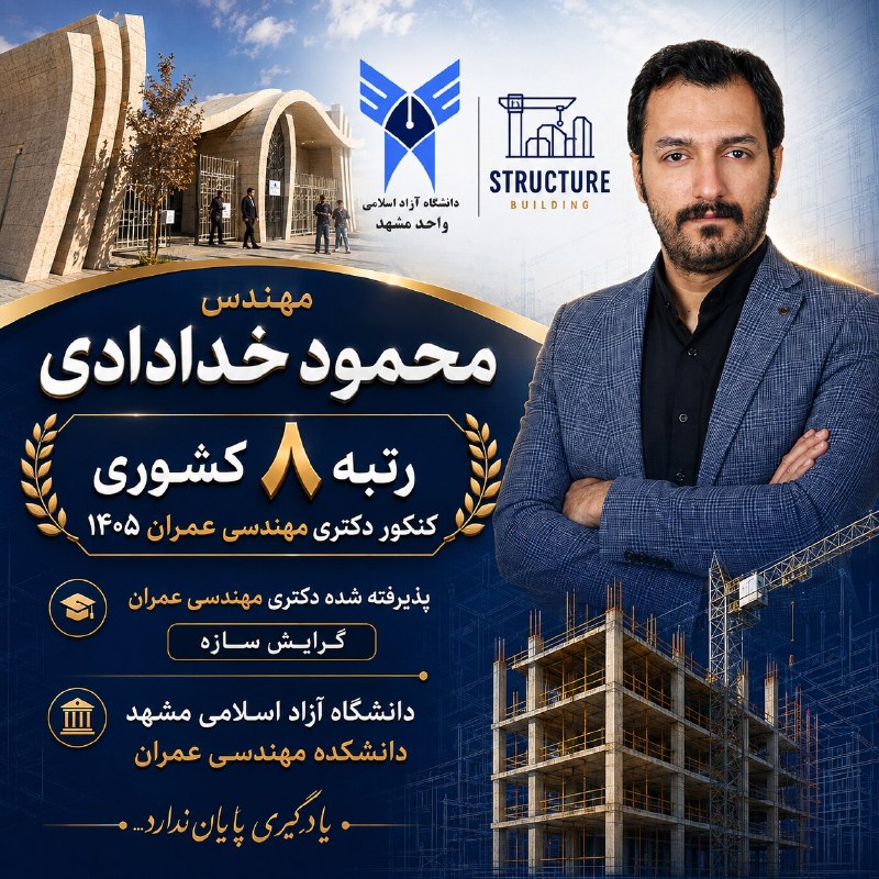 دبیرستان پسرانه غیردولتی کیان(دوره اول): جناب مهندس خدادادی عزیز قبولی شما در آزمون دکتری رشته مهندسی عمران ( گرایش سازه دانشگاه آزاد مشهد ) رو از صمیم قلب تبریک