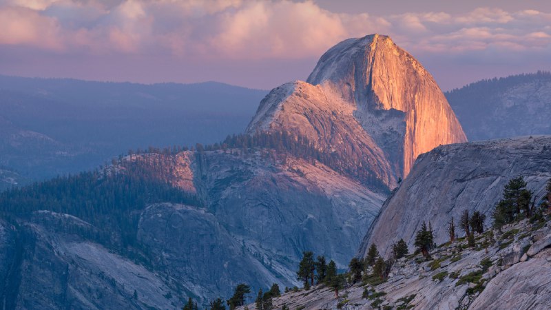 Dome sweet domeLast light on Half Dome, Yosemite National Park, California (© Adam Burton/Alamy)