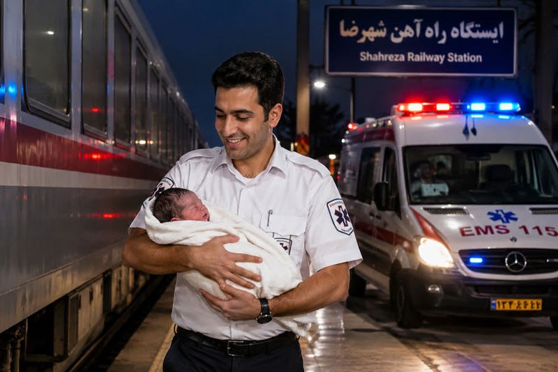 הנוסע הקטן עצר את רכבת שיראז-טהרן בשחרזה