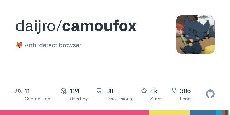 GitHub - daijro/camoufox: 🦊 Anti-detect browser