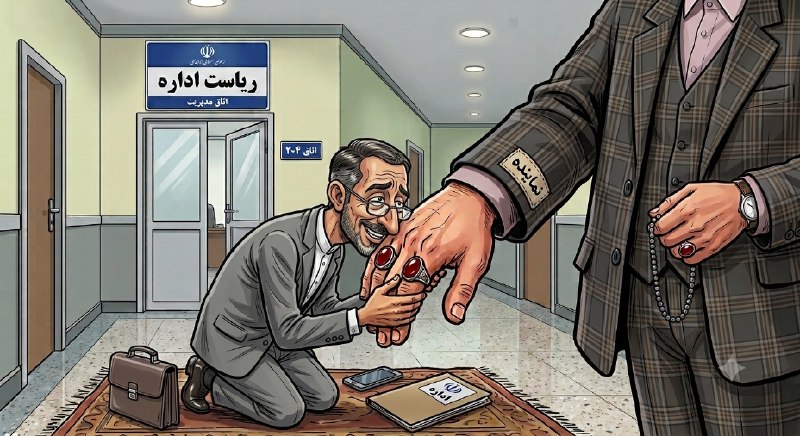 Kalale - کانال کلاله: 📂 آداب جلوس در اداره!🚪 در باب آداب ورود به راهروی «ریاست اداره» آورده‌اند که:🙇 ای برادر! چون به درگاه رئیس و نماینده رسی