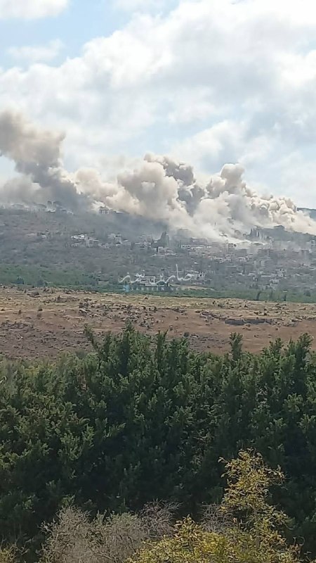 הפצצה ישראלית אלימה בעיירה מנצורי