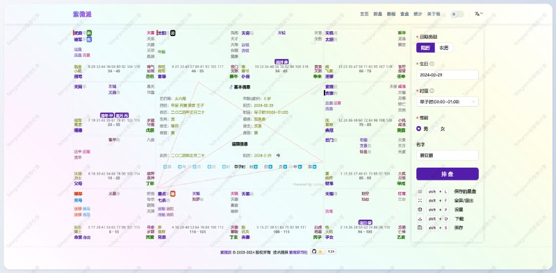 iztro - 一套轻量级的紫微斗数排盘工具库文档：