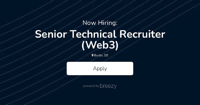 Senior Technical Recruiter (Web3) at Safe