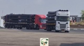 אז משקמים או לא? תיעוד הכנסת צינורות לרצועת עזה הבוקר
