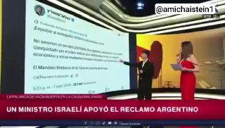 הטלוויזיה בארגנטינה: שרים ישראלים מציעים להכיר בריבונות של ארגנטינה על איי פוקלנד