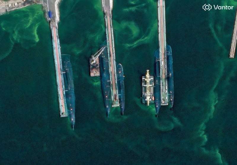 Vantor satellite imagery from August 4 shows Russia expanding anti-drone defenses over nuclear submarines at the Rybachiy naval base on the Kamchatka Peninsula.