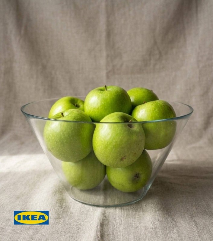 Этикетированная IKEA стеклянная ваза — фото 1