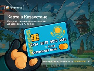 Зима близко: пора позаботиться о зарубежной 💳 карте для оплаты в теплых краях 🌴Идеально подойдет карта Казахстана. Карта, которая работает везде — от оплаты подписки ChatGPT до снятия наличных в европейском банкомате.Виртуальный счет открывается за 15 мину