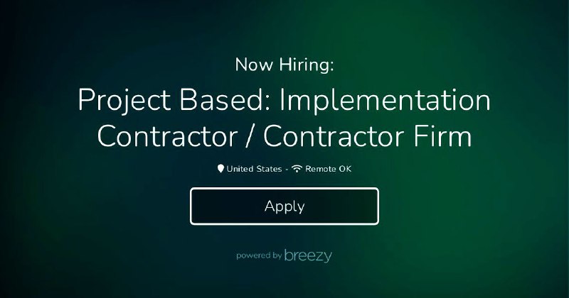 Project Based: Implementation Contractor / Contractor Firm at Bitwave