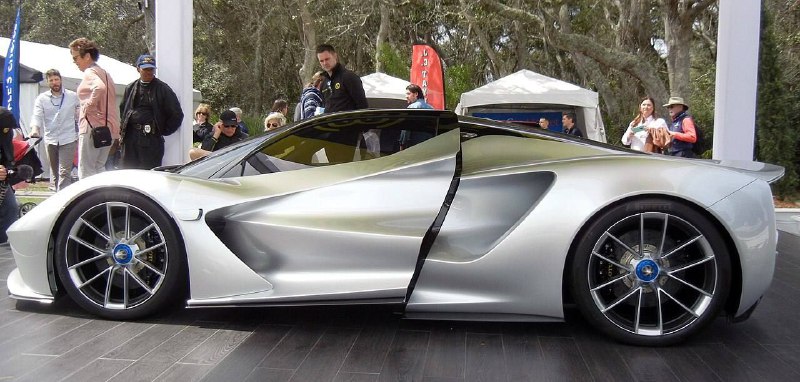 Lotus Evija Электричка, 2000 сил по 500 на каждое колесо. 2