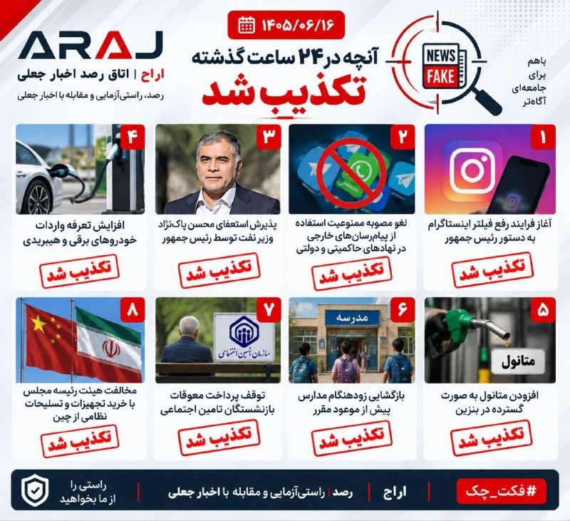 📣 خبر فوری ایران💯: خبرگزاری‌مهر منتشر کرد؛آنچه در ۲۴ساعت گذشته تکذیب شد 🔺آغاز فرایند رفع فیلتر اینستاگرام به دستور رئیس جمهور 🔺لغو مصوبه مم