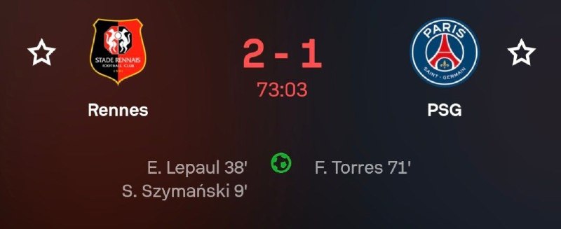 FUNNY SOCCER | فانی ساکر: گل اول پاریس به رن توسط فران تورسپاریس دو بر یک عقبه که گل پاریسو فران تورس زده✅@funnysoccer