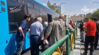 🎦 תאונת אוטובוס BRT עם הולך רגל ברחוב Valiasr