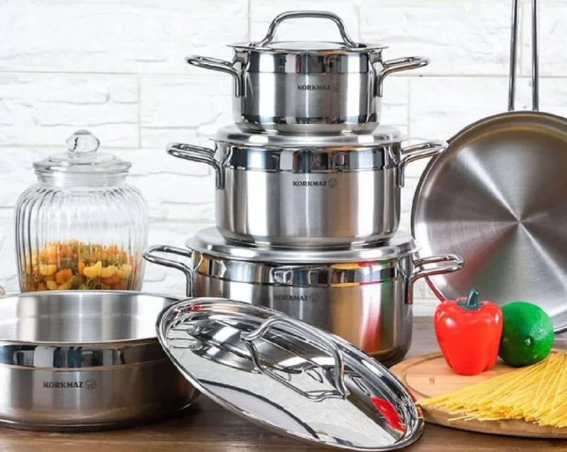 دیوار حراجی های کمپانی چرو: سرویس قابلمه استیلکرکمازاصلیکف حک9پارچهقیمت10600ت